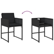 Afuera Living 9 Piece Poly Rattan Garden Dining Set in Black