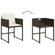 Afuera Living Poly Rattan Garden Dining Set in Brown/Cream white