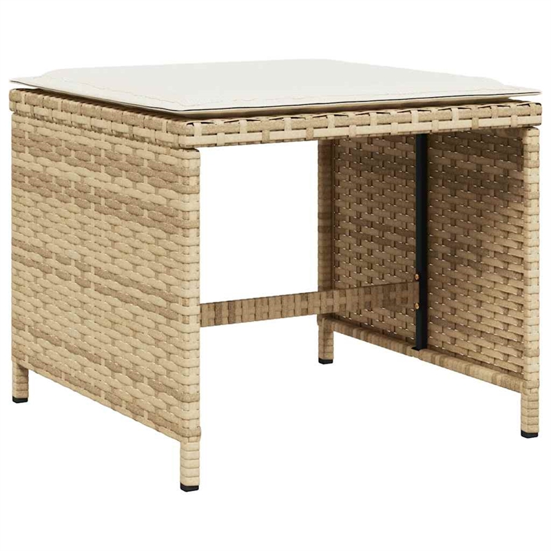 Afuera Living 9 Piece Poly Rattan Garden Dining Set in Beige/Cream