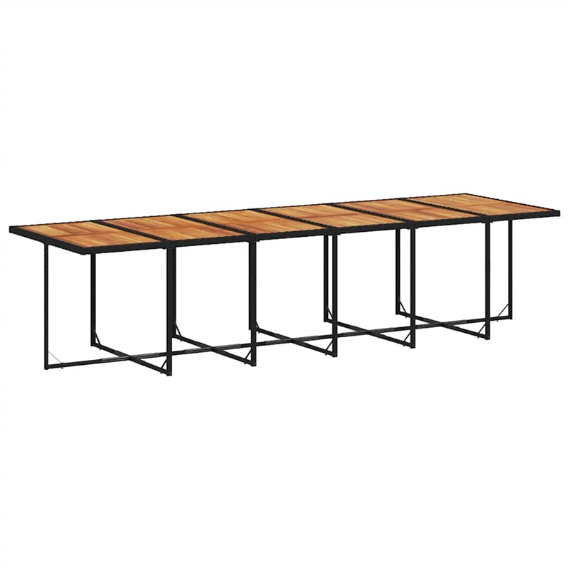 Afuera Living Poly Rattan Garden Dining Set in Black and Brown