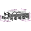 Afuera Living 13 Piece Poly Rattan Garden Dining Set in Gray