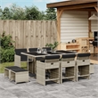 Afuera Living 11 Piece Poly Rattan Patio Dining Set in Anthracite