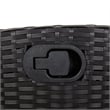 Afuera Living Contemporary 7 Piece Poly Rattan Patio Dining Set in Black