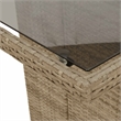 Afuera Living Poly Rattan Garden Dining Set with Cushions in Beige
