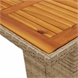Afuera Living Poly Rattan Garden Dining Set with Cushions in Beige
