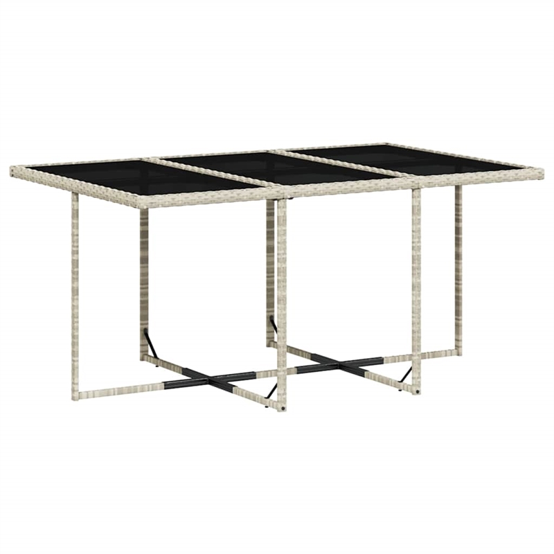 Afuera Living Contemporary Rattan Patio Dining Set in Anthracite
