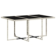 Afuera Living Contemporary Rattan Patio Dining Set in Anthracite