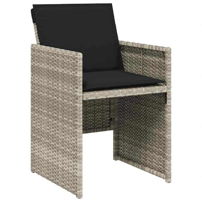 Afuera Living Contemporary Rattan Patio Dining Set in Anthracite