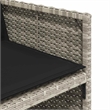 Afuera Living Contemporary Rattan Patio Dining Set in Anthracite