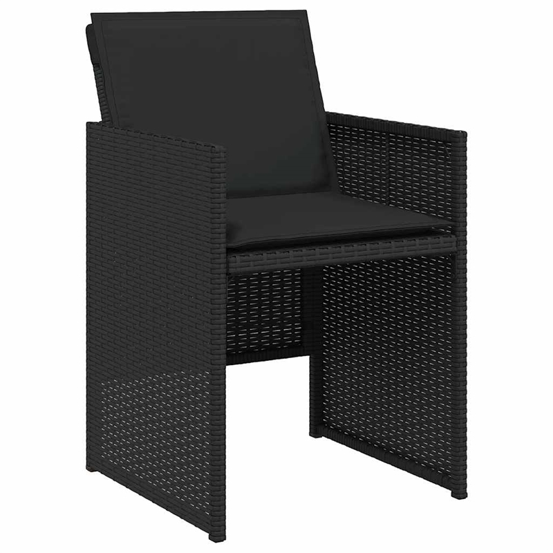 Afuera Living 12 Piece Poly Rattan Patio Dining Set in Black