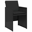 Afuera Living 12 Piece Poly Rattan Patio Dining Set in Black