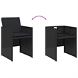 Afuera Living 12 Piece Poly Rattan Patio Dining Set in Black