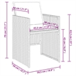 Afuera Living 12 Piece Poly Rattan Patio Dining Set in Black