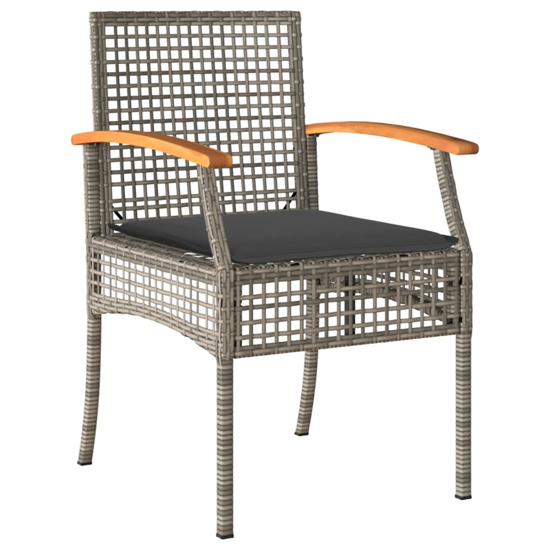 Afuera Living Contemporary Rattan Garden Dining Set in Black