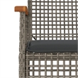 Afuera Living Contemporary Rattan Garden Dining Set in Black