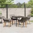 Afuera Living 5 Piece Poly Rattan Garden Dining Set with Cushions in Gray