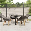 Afuera Living 5 Piece Poly Rattan Garden Dining Set with Cushions in Gray