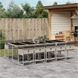 Afuera Living 11 Piece Poly Rattan Garden Dining Set in Anthracite