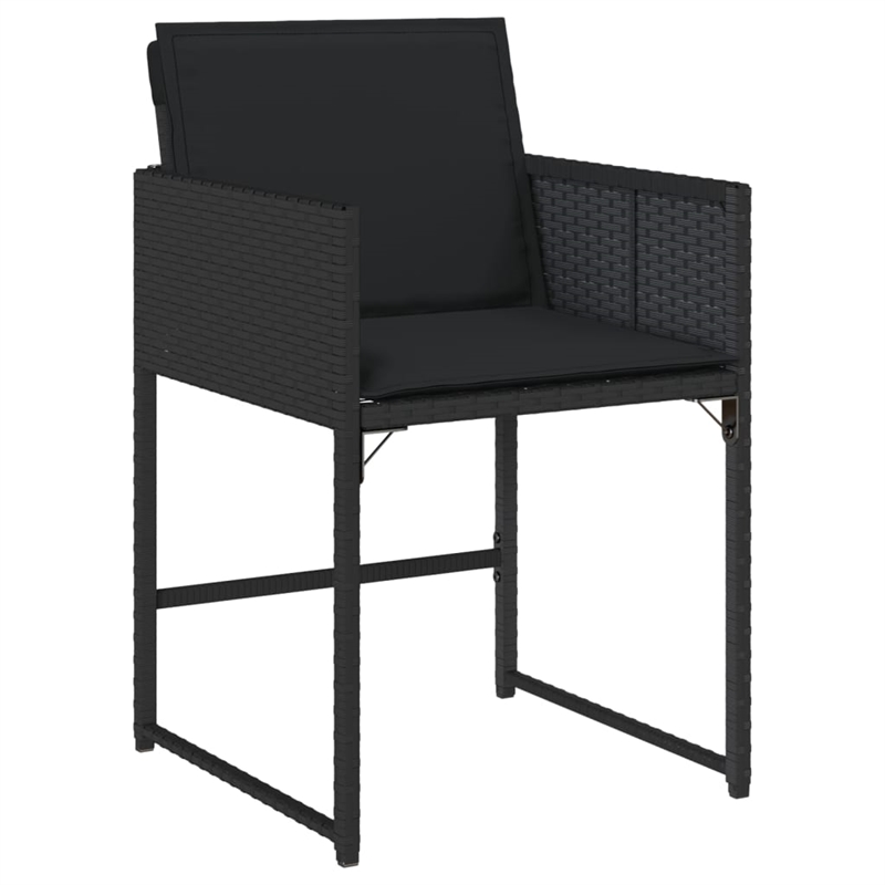 Afuera Living 13 Piece Poly Rattan Garden Dining Set in Black