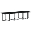 Afuera Living 13 Piece Poly Rattan Garden Dining Set in Black