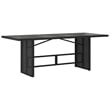 Afuera Living Poly Rattan Garden Dining Set with Cushions in Black