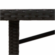 Afuera Living Poly Rattan Garden Dining Set with Cushions in Black