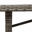 Afuera Living Poly Rattan Garden Dining Set with Cushions in Gray
