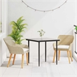Afuera Living Poly Rattan Garden Dining Set with Cushions in Beige