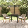 Afuera Living Poly Rattan Garden Dining Set with Cushions in Beige