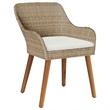 Afuera Living Poly Rattan Garden Dining Set with Cushions in Beige