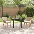 Afuera Living Poly Rattan Garden Dining Set with Cushions in Beige