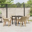 Afuera Living 5 Piece Poly Rattan Garden Dining Set with Cushions in Beige