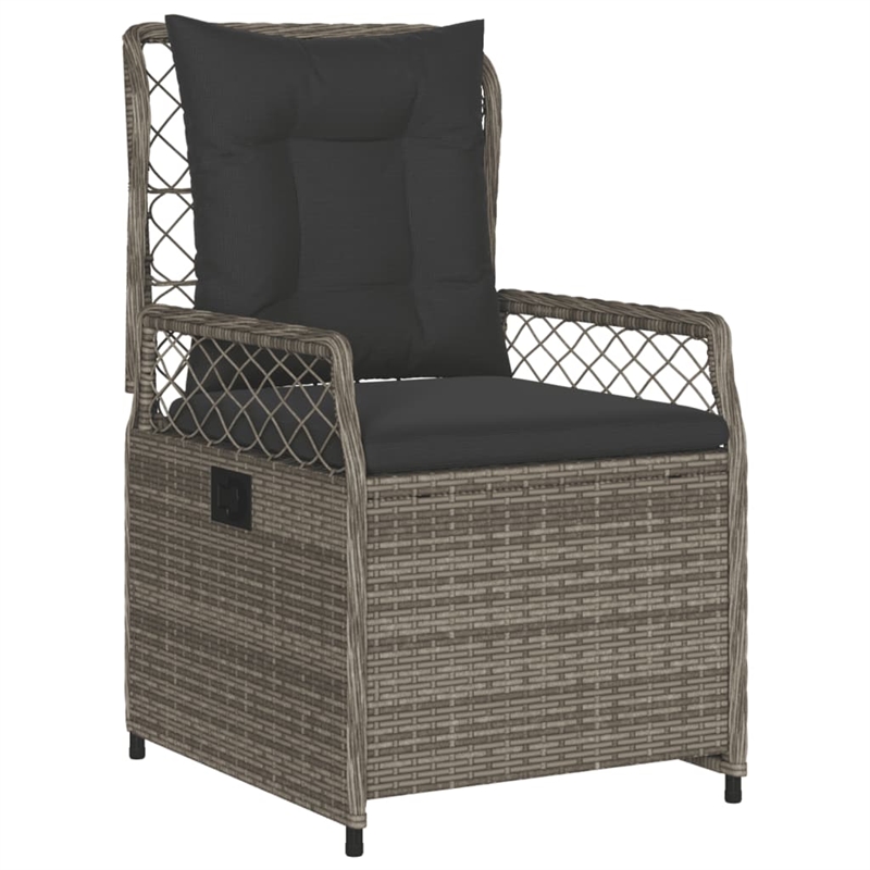 Afuera Living Contemporary 5 Piece Poly Rattan Garden Dining Set in Gray