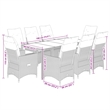 Afuera Living 9 Piece Poly Rattan Garden Dining Set in Black
