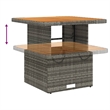 Afuera Living Contemporary Poly Rattan Garden Dining Set in Gray/Brown