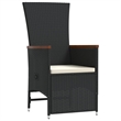 Afuera Living Contemporary Poly Rattan Garden Dining Set in Black