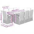 Afuera Living Contemporary 9 Piece Poly Rattan Garden Dining Set in Gray