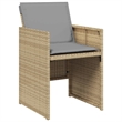 Afuera Living 8 Piece Poly Rattan Patio Dining Set in Light Gray