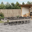 Afuera Living 17 Piece Poly Rattan Patio Dining Set in Anthracite