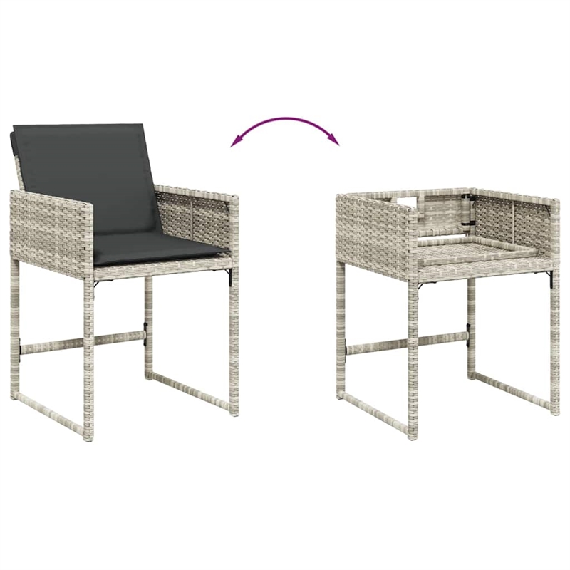 Afuera Living 17 Piece Poly Rattan Patio Dining Set in Anthracite