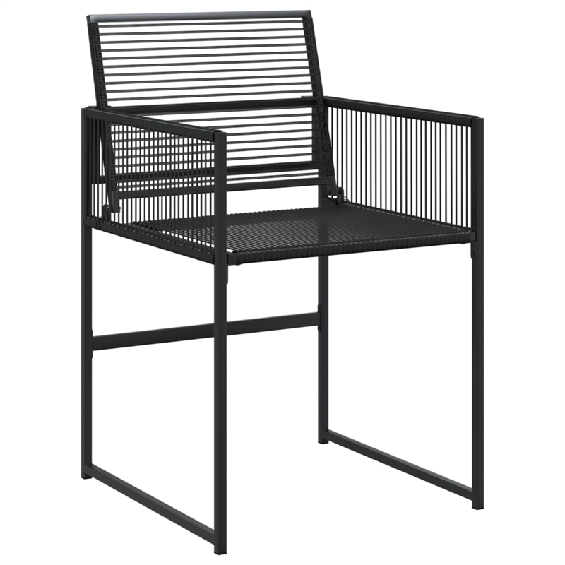 Afuera Living Contemporary Rattan Garden Dining Set in Black
