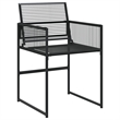 Afuera Living Contemporary Rattan Garden Dining Set in Black