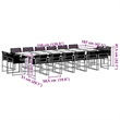 Afuera Living Contemporary Rattan Garden Dining Set in Black