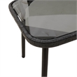 Afuera Living Poly Rattan Garden Dining Set with Cushions in Black