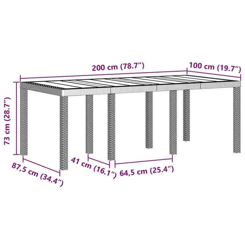 Afuera Living Contemporary Poly Rattan Garden Dining Set in Anthracite
