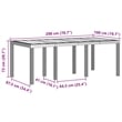 Afuera Living Contemporary Poly Rattan Garden Dining Set in Anthracite