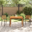 Afuera Living Contemporary Poly Rattan Garden Dining Set in Black