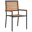 Afuera Living Contemporary Poly Rattan Garden Dining Set in Black