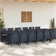 Afuera Living Contemporary Poly Rattan Garden Dining Set in Anthracite