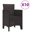 Afuera Living 11 Piece Poly Rattan Garden Dining Set in Brown